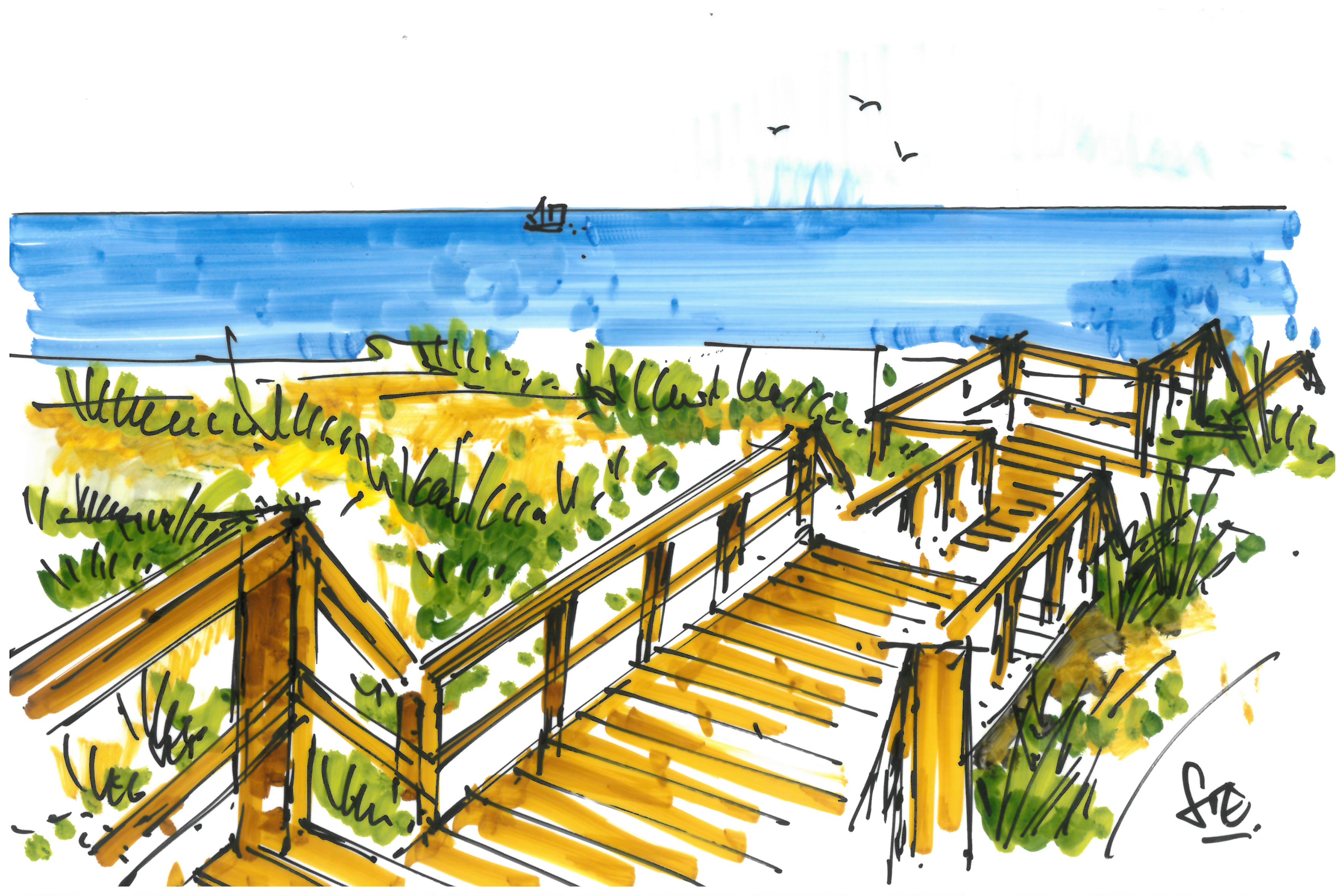 #011/07 Treppenweg zum Strand