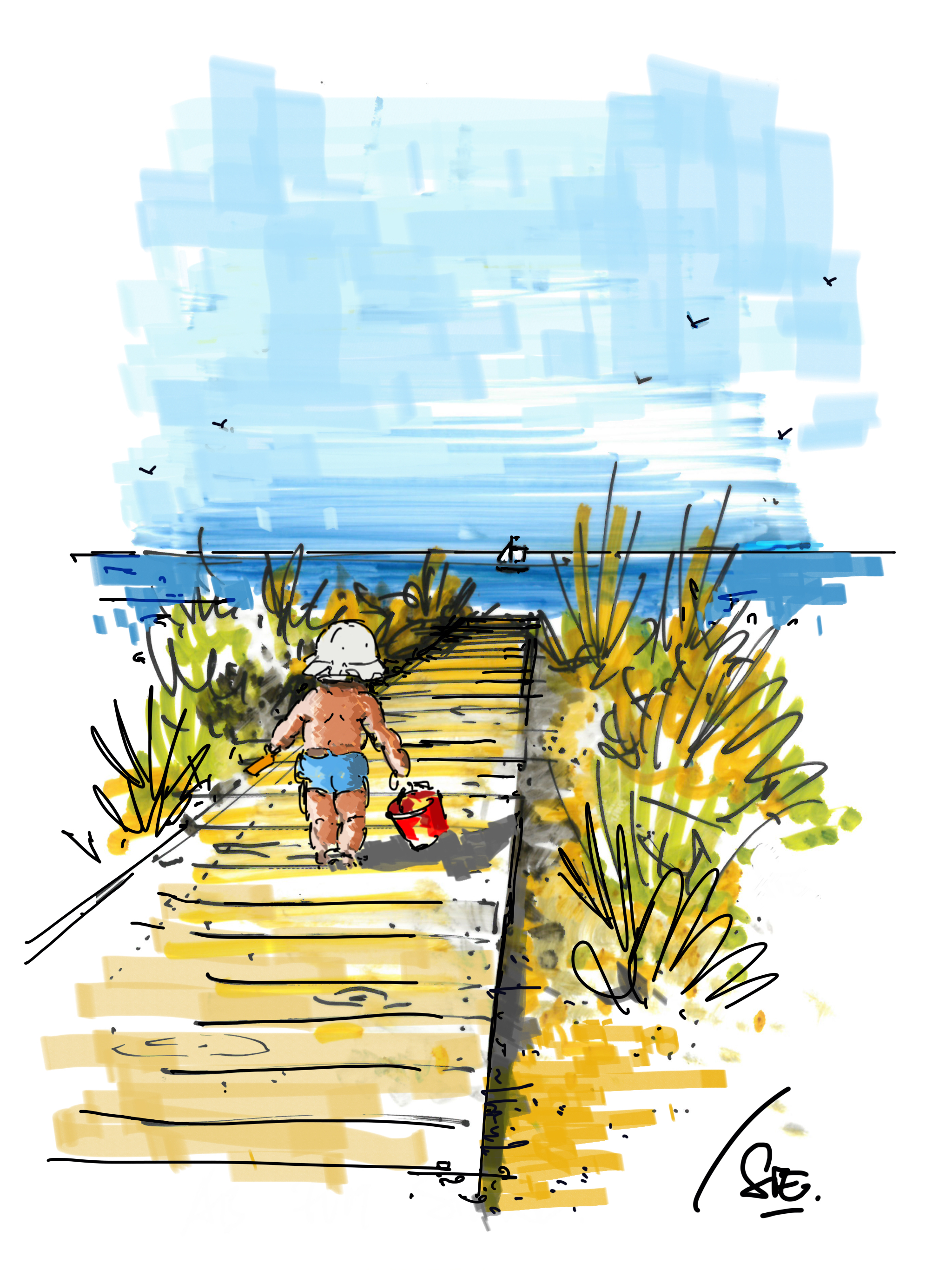 #011/04 Zum Strand